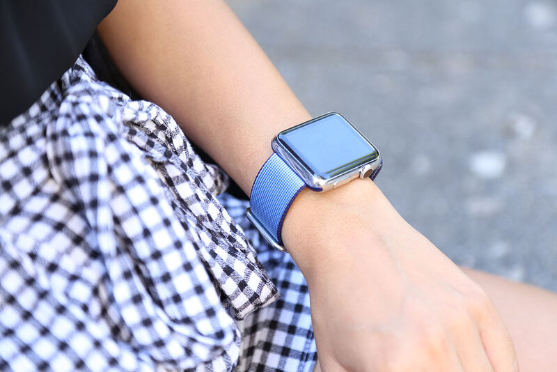 Illustration : Aperçu des nouveaux bracelets (nylon & sport) pour Apple Watch (photos feat. Nora)