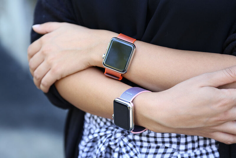 Illustration : Aperçu des nouveaux bracelets (nylon & sport) pour Apple Watch (photos feat. Nora)