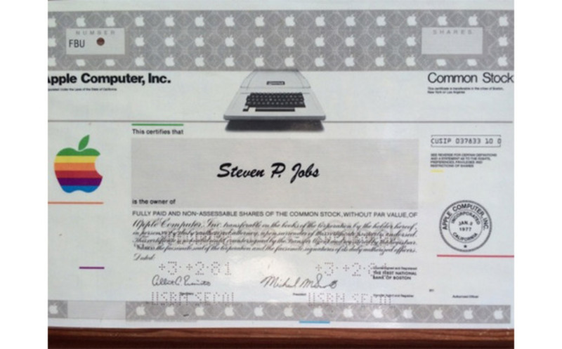 Illustration : 195 000 dollars pour un certificat trouvé dans une poubelle (mais signé de Steve Jobs)