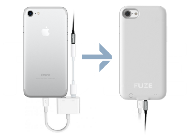 Illustration : Fuze Case : une coque-batterie avec prise jack intégrée pour l'iPhone 7
