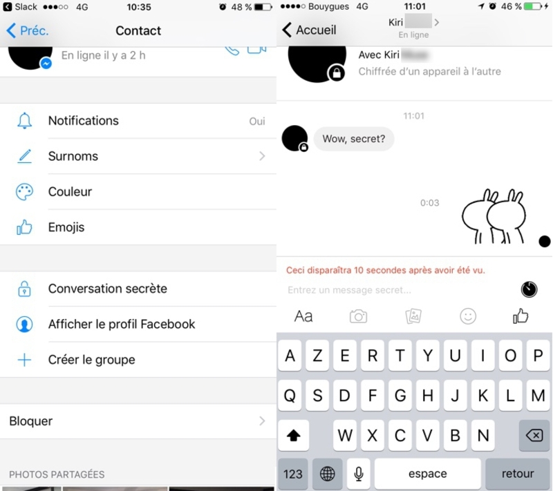 Illustration : Facebook Messenger chiffre ses conversations par défaut (enfin presque)