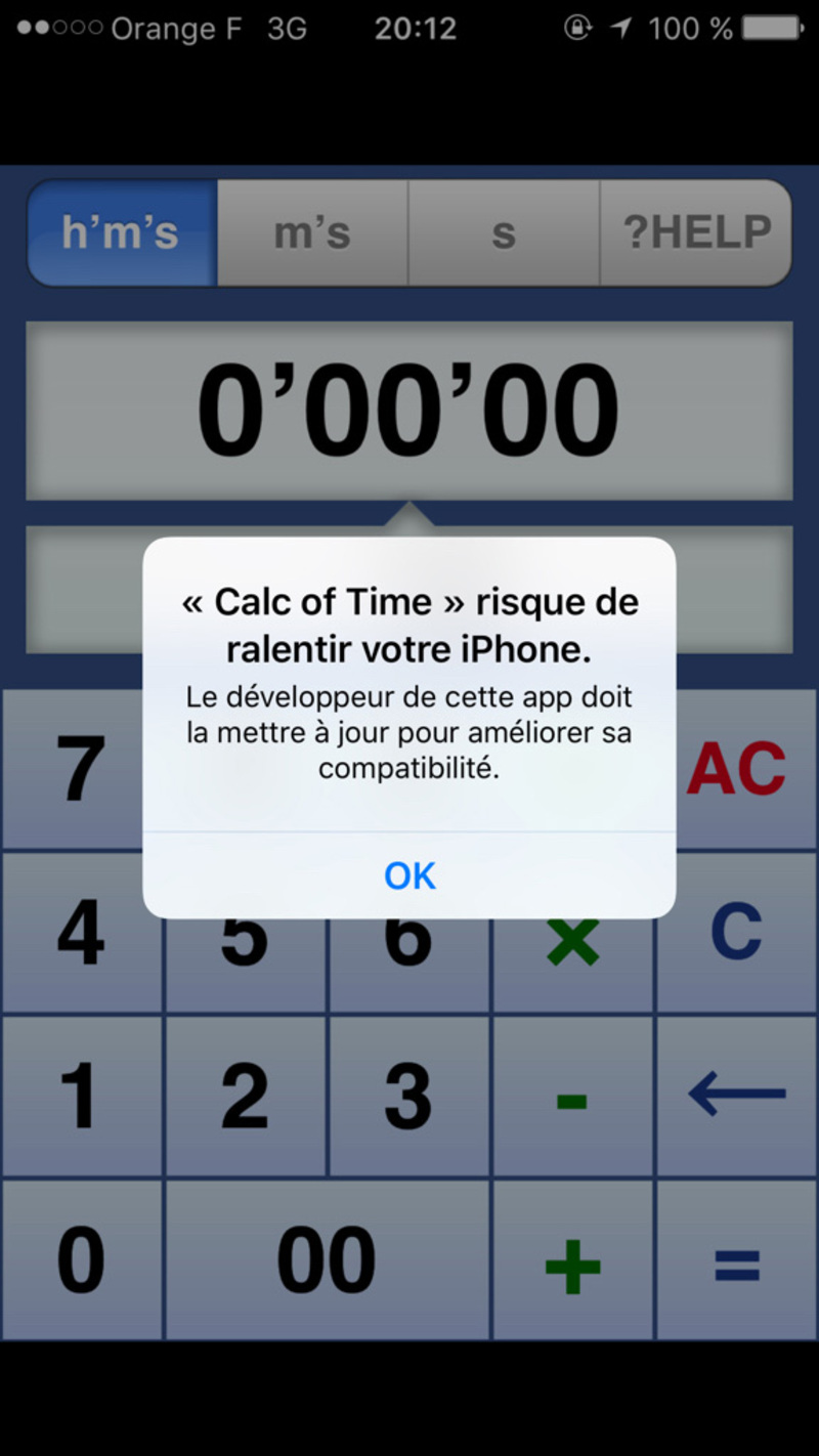 Illustration : Dans iOS 10.1 Beta 2, Apple méprise (à nouveau) les applications 32 bits