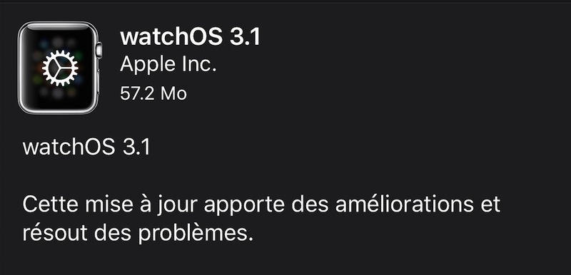 Illustration : watchOS 3.1 disponible en version finale