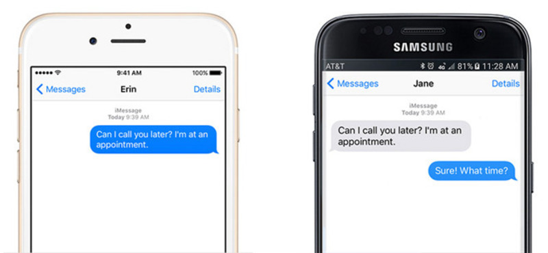 Illustration : Apple aurait travaillé sur plusieurs interfaces pour porter iMessage sur Android