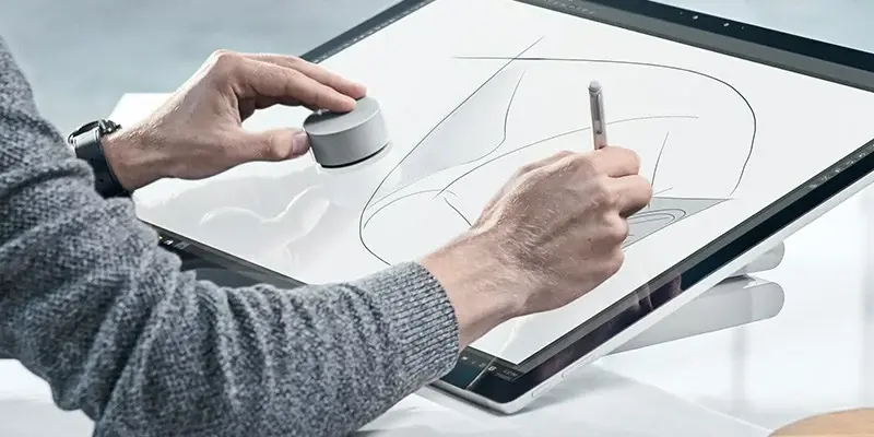 Surface Dial, une palette électronique qui se colle sur l'écran (Microsoft)