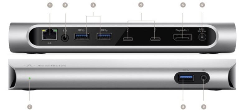 Illustration : L'Express Dock de Belkin passe au Thunderbolt 3