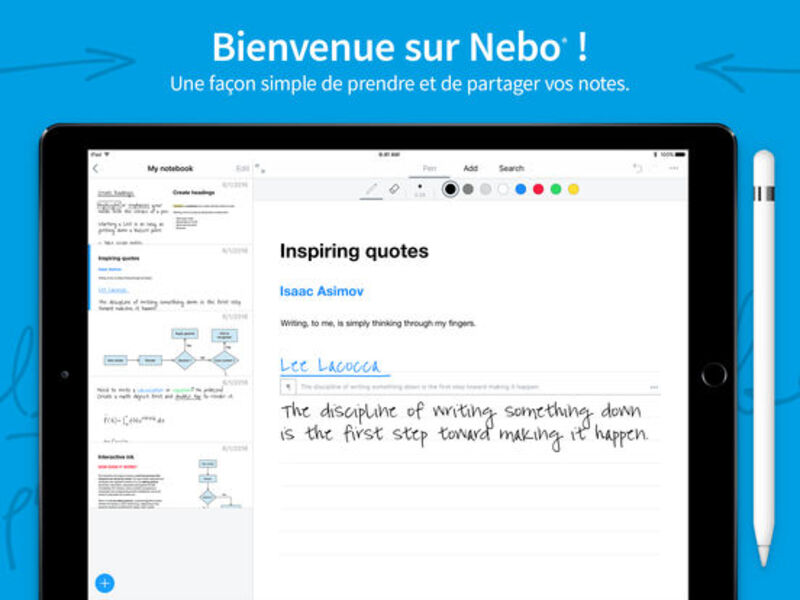 Illustration : iPad Pro : l'app de prise de notes intelligente MyScript Nebo est gratuite en ce moment