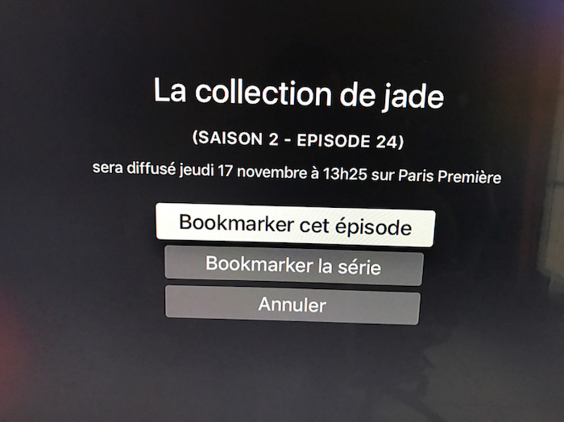 Illustration : Les "bookmarks" sont disponibles sur Molotov (MàJx2 : limité à quelques chaines)