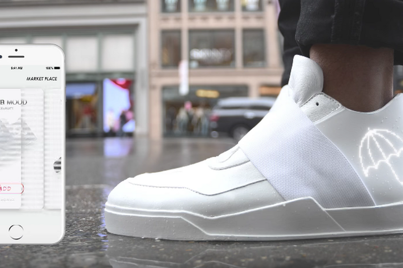 Illustration : Des baskets connectées, avec des faux airs de "retour vers le futur"