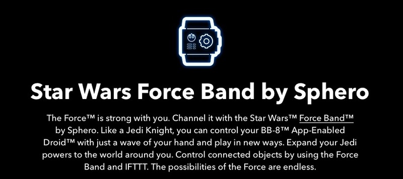Illustration : Le bracelet "Force Band" de Sphero devient compatible avec IFTTT
