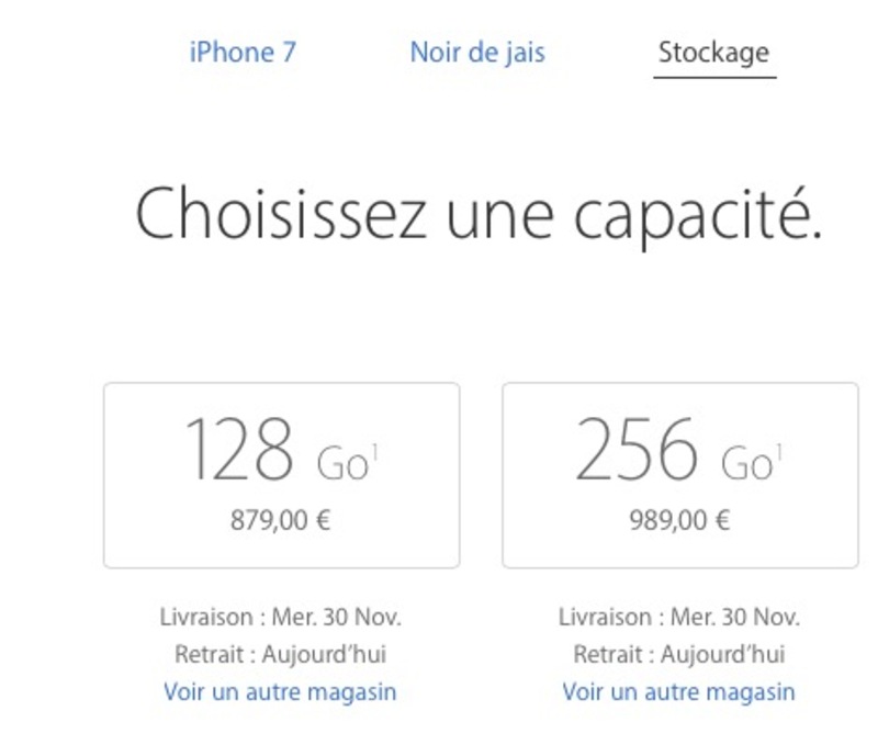 Illustration : Un iPhone 7 Noir / Noir de Jais pour Noël ? Les délais enfin normaux !