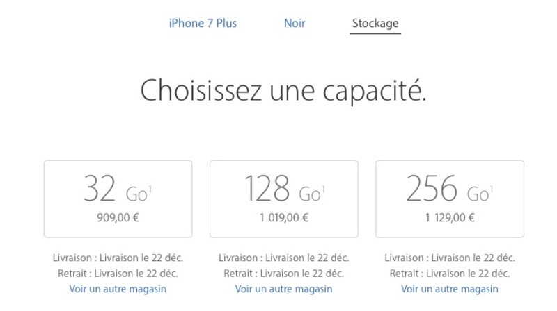 Illustration : Un iPhone 7 Noir / Noir de Jais pour Noël ? Les délais enfin normaux !