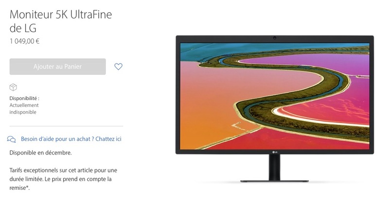 Illustration : Le moniteur LG UltraFine 5k est enfin disponible à la vente (aux USA)
