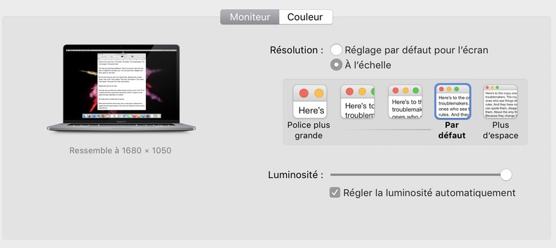 Illustration : Test des MacBook Pro (fin 2016)