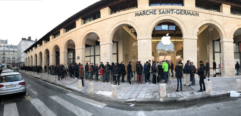 Illustration : Quelques (belles) photos de l'ouverture de l'Apple Store St Germain