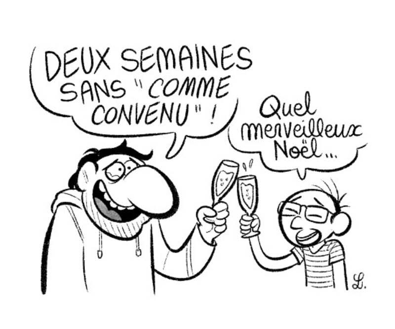 Illustration : Planche de Noël - "J'ai créé ma startup iOS en Californie" par Laurel