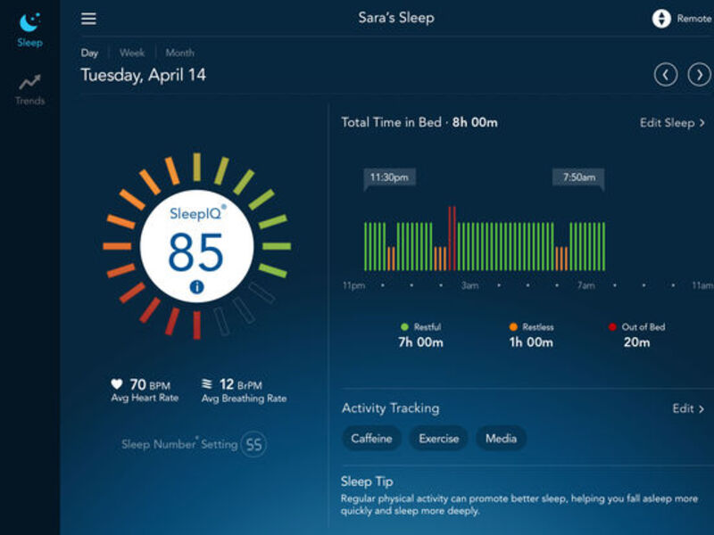 Illustration : #CES : dormir (ou autre) sur un matelas connecté via l'iPhone