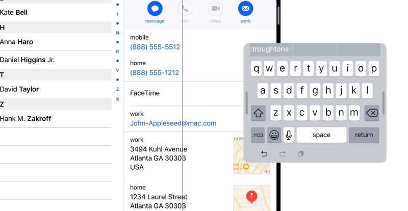 Illustration : iOS 10.3 : Apple cache un mini-clavier flottant sur iPad