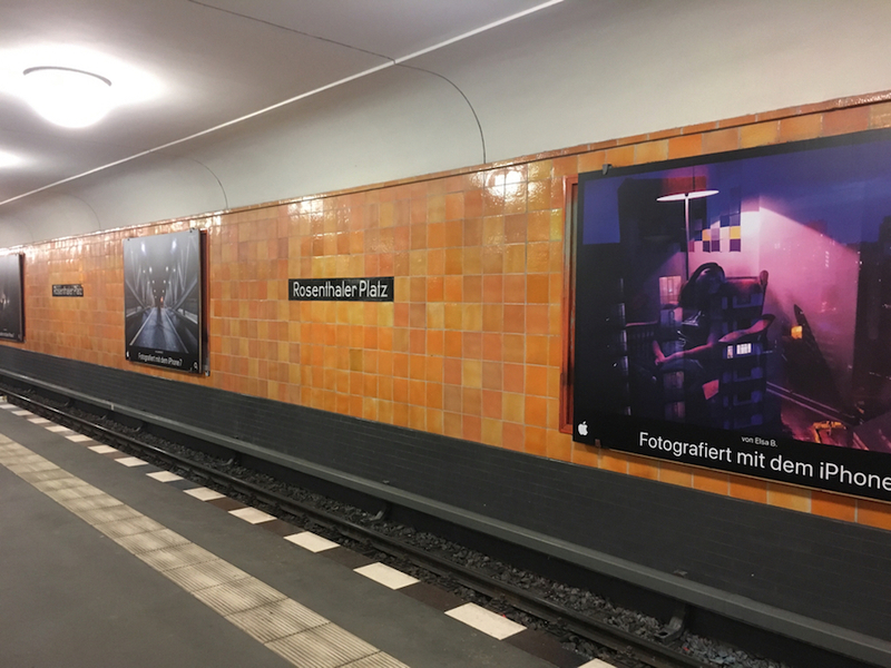 Illustration : Photos : les stations de métro berlinoises décorées par l'iPhone 7