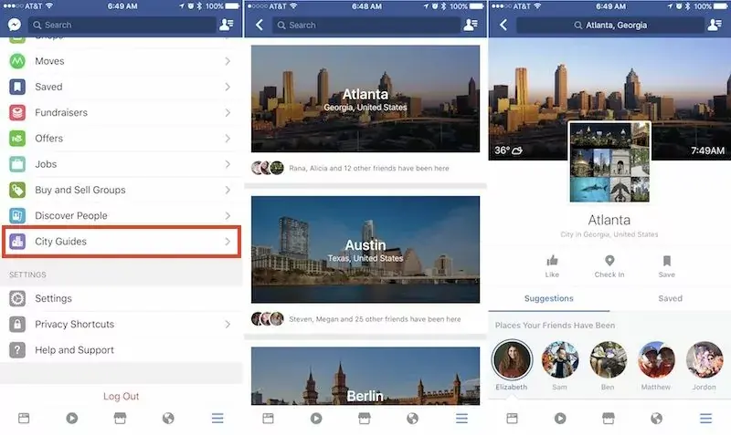 Facebook lance un "guide touristique" intégré (en fonction des préférences des amis)