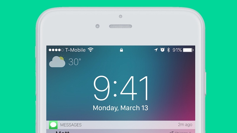 Illustration : Un concept intéressant pour l'écran verrouillé d'iOS 11