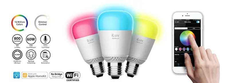 iLuv lance des ampoules colorées et compatibles avec HomeKit