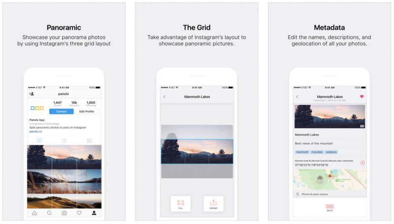 Apple offre en ce moment l'application Panols, qui partage les panoramas sur Instagram