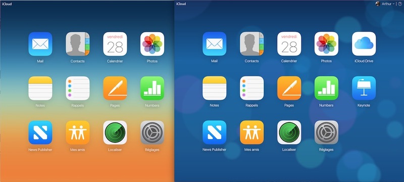 Illustration : Le portail iCloud change de look