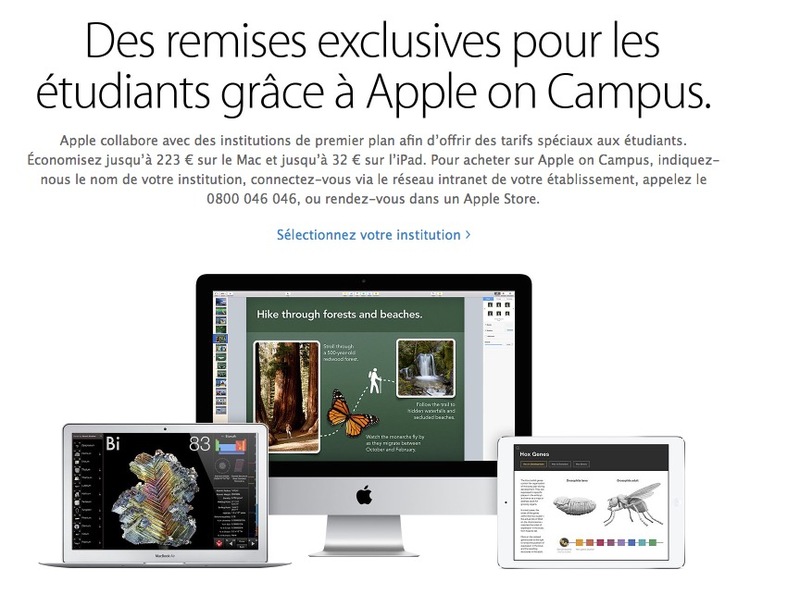 Illustration : Réductions étudiantes sur les Mac : la fin d'Apple On Campus se confirme en France