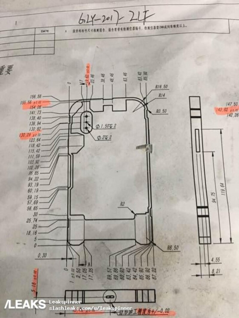 Illustration : L'image du soir : un moule supposé d'iPhone 8 avec un double capteur vertical
