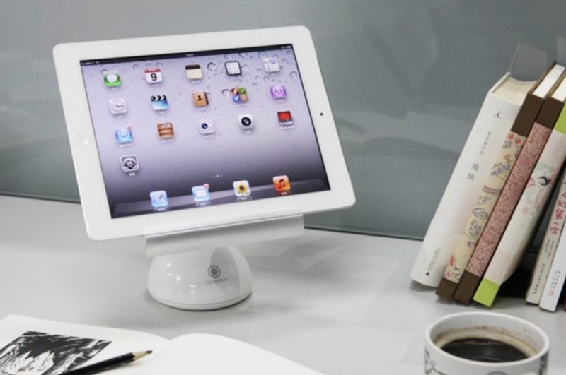 Illustration : iLight Tablet : une lampe et un support pour iPad qui rappelle l'iMac tournesol