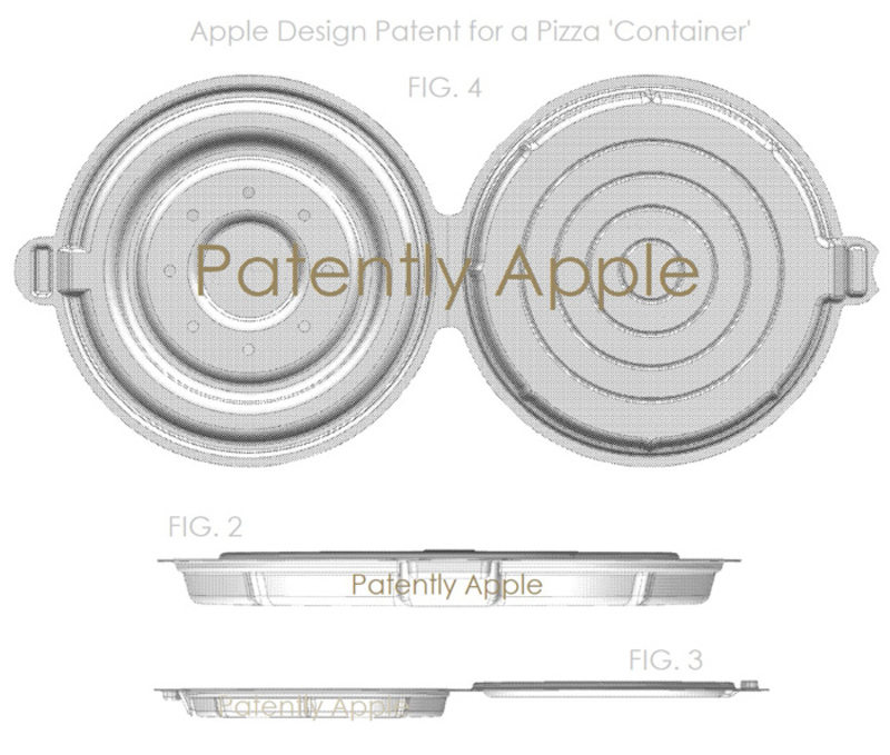Illustration : Apple conçoit et dépose le brevet de la boite à pizza 2.0 (Apple Park)