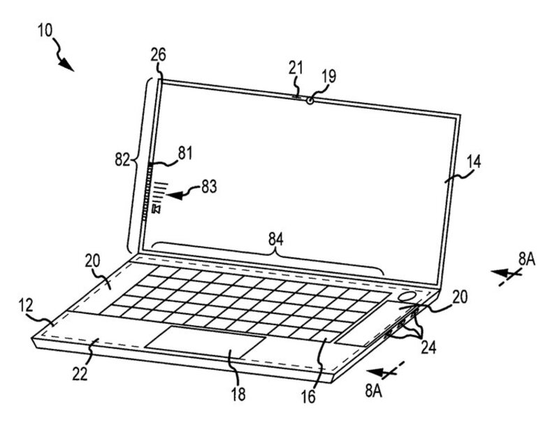Illustration : Le brevet du jour : un mac doté d'un clavier virtuel