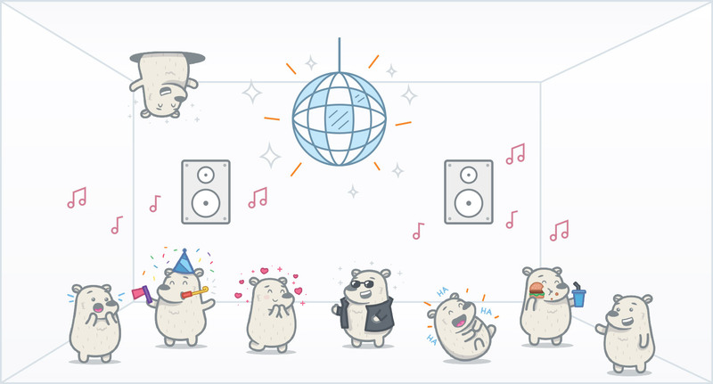 Illustration : Le carnet de notes Bear accepte les dessins et gagne des autocollants