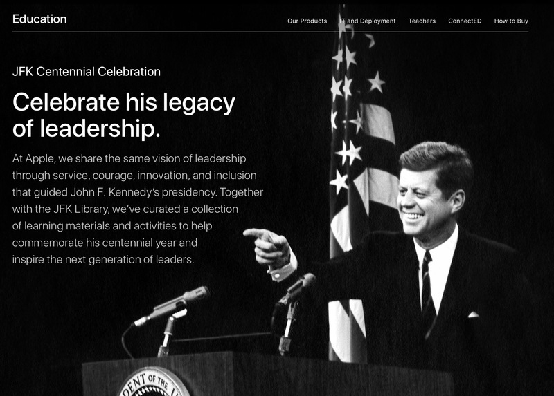 Illustration : L'image du soir : Apple rend hommage à John F. Kennedy