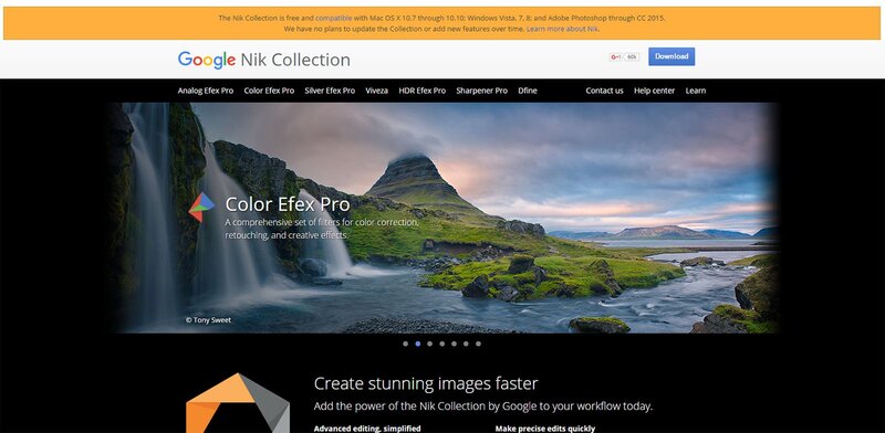 Illustration : Photographie : Google abandonne les outils de Nik