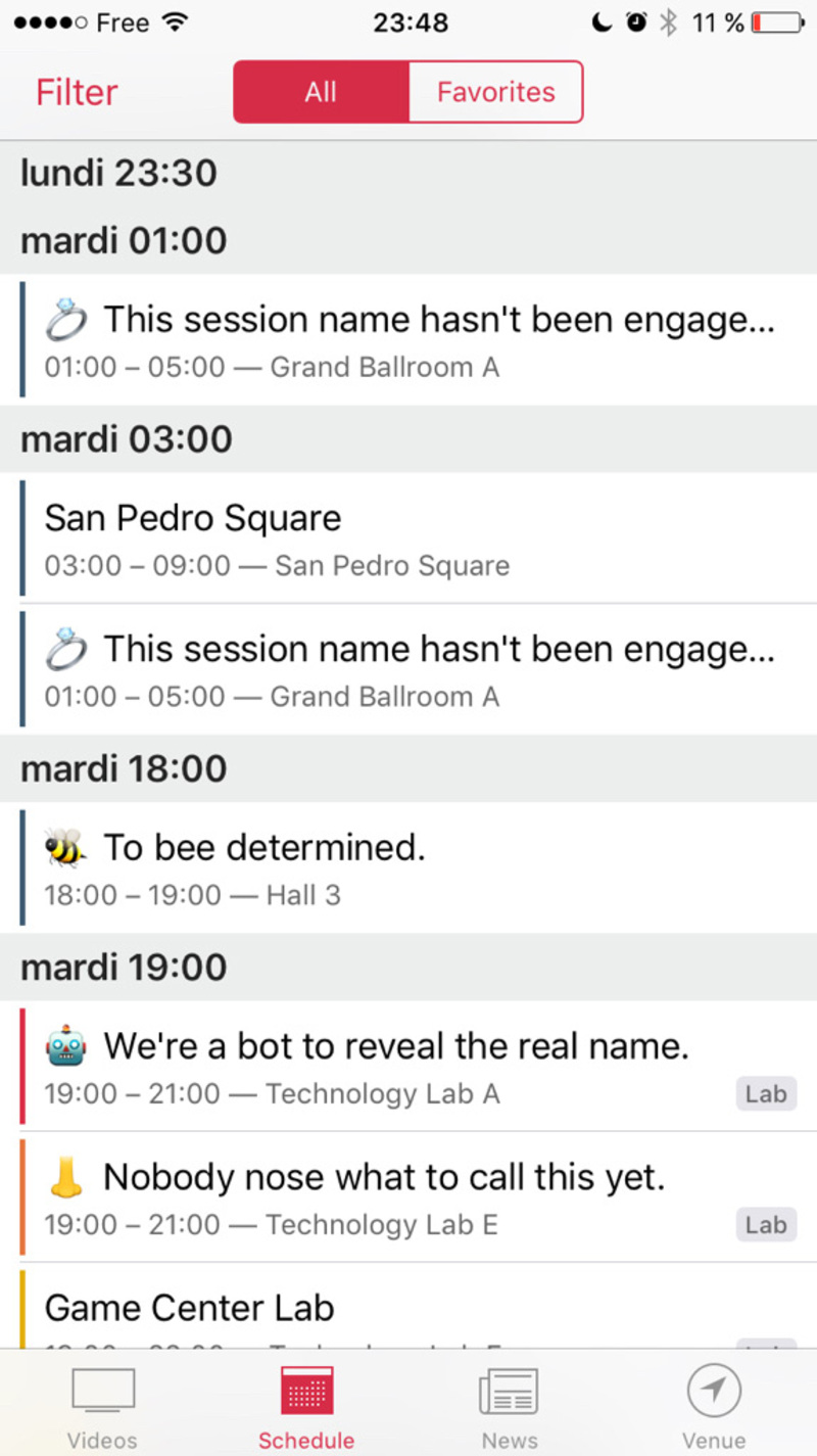 Illustration : L'image du jour : les jeux de mot rigolos de l'App #WWDC en attendant les annonces