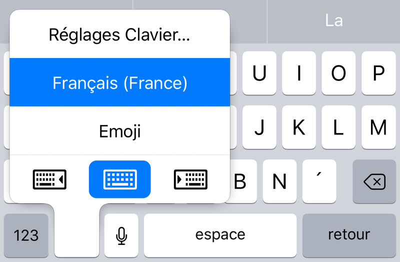 Illustration : iPhone : le clavier virtuel est utilisable à une main avec iOS 11