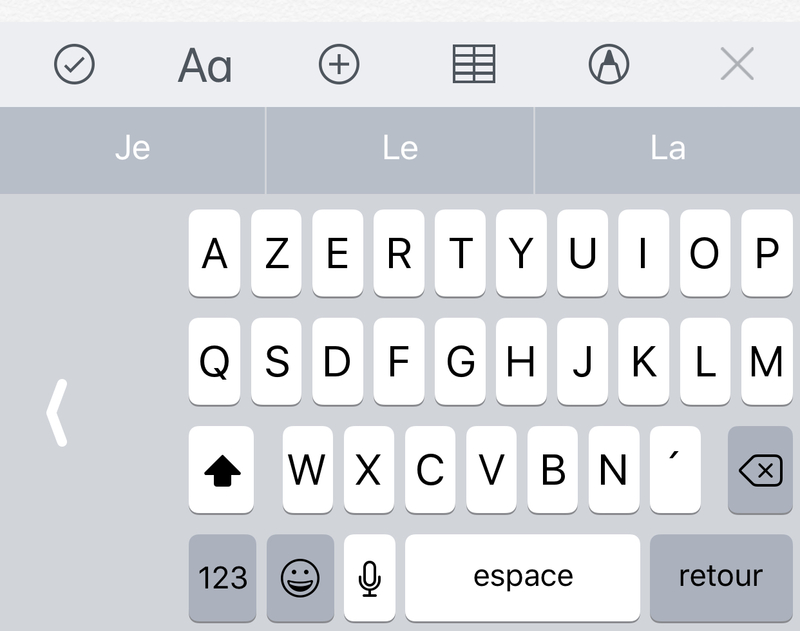 Illustration : iPhone : le clavier virtuel est utilisable à une main avec iOS 11