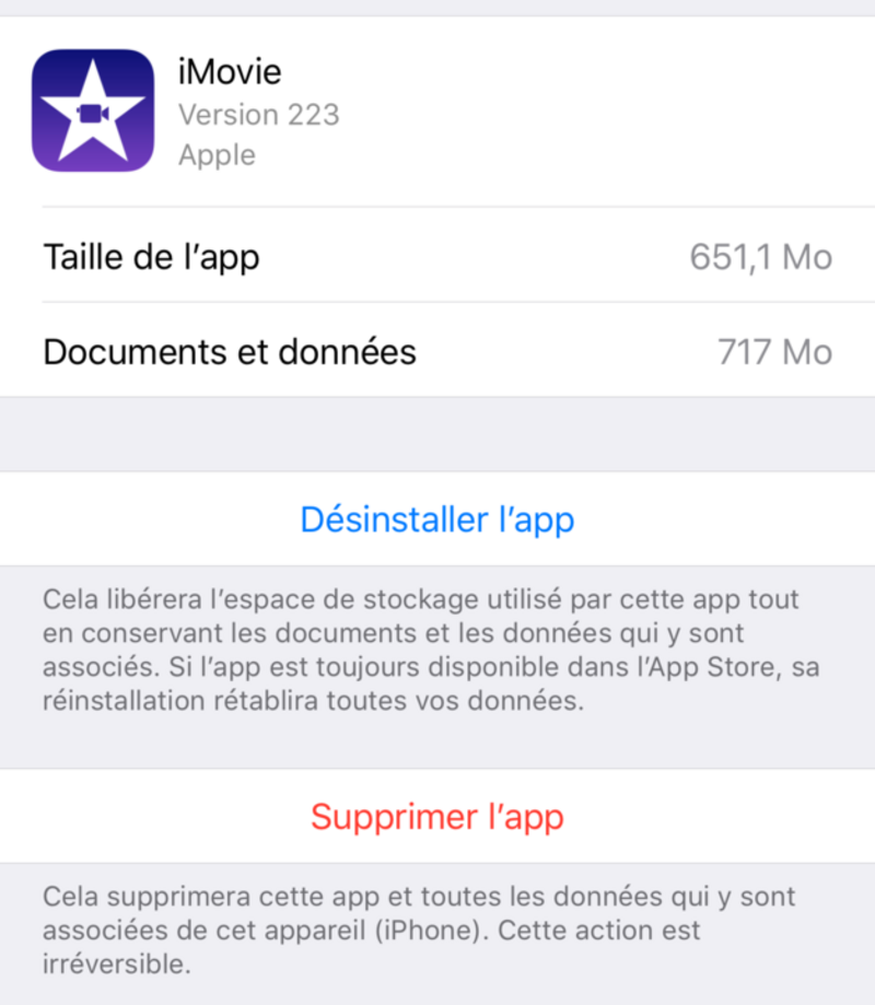 Illustration : iOS 11 peut supprimer des apps peu utilisées tout en préservant leur données