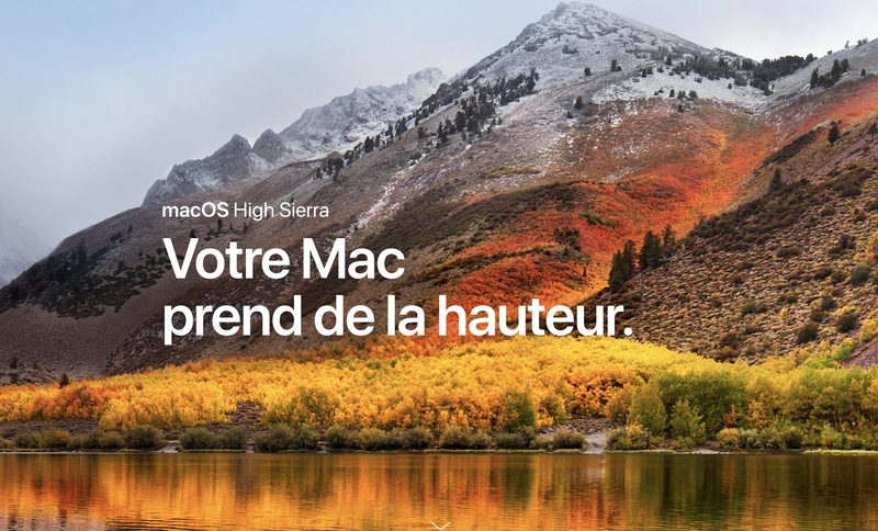 Illustration : macOS High Sierra disponible en beta 2