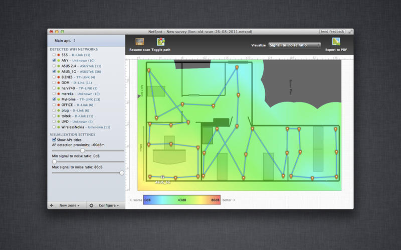 NetSpot (cartographie WiFi) est disponible gratuitement en ce moment sur Mac