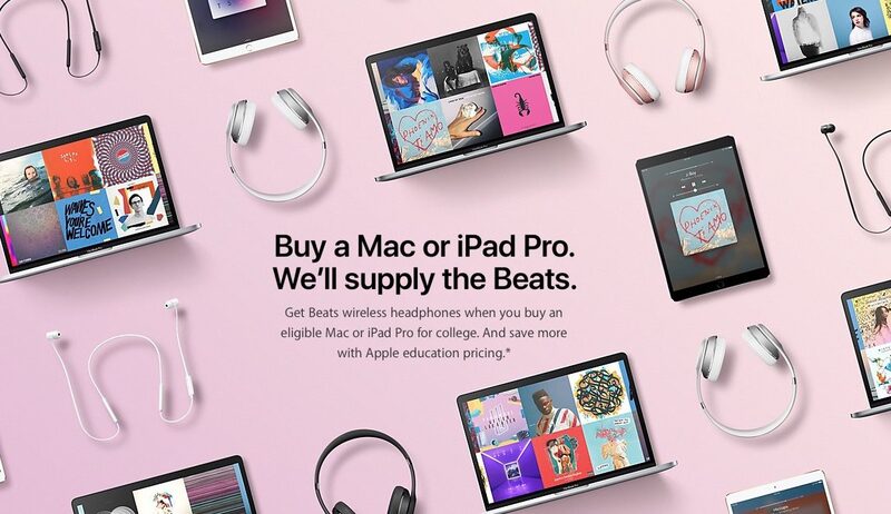 Illustration : Back to School : un casque ou des écouteurs Beats offerts pour l'achat d'un Mac ou d'un iPad Pro