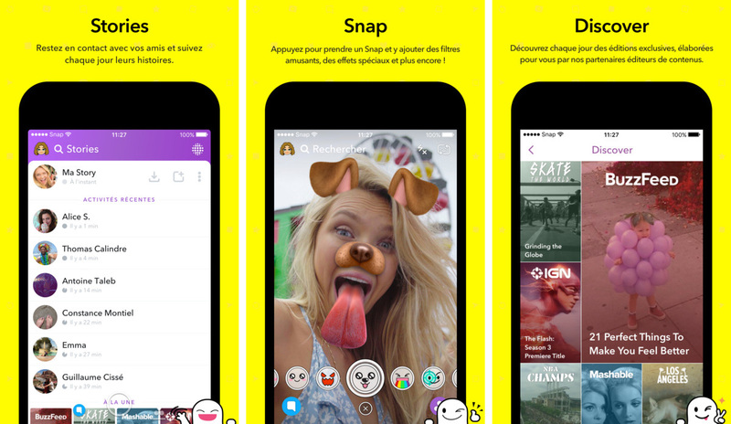 Illustration : Snapchat : des Snaps de 60 secondes et des couleurs qui claquent partout, partout !