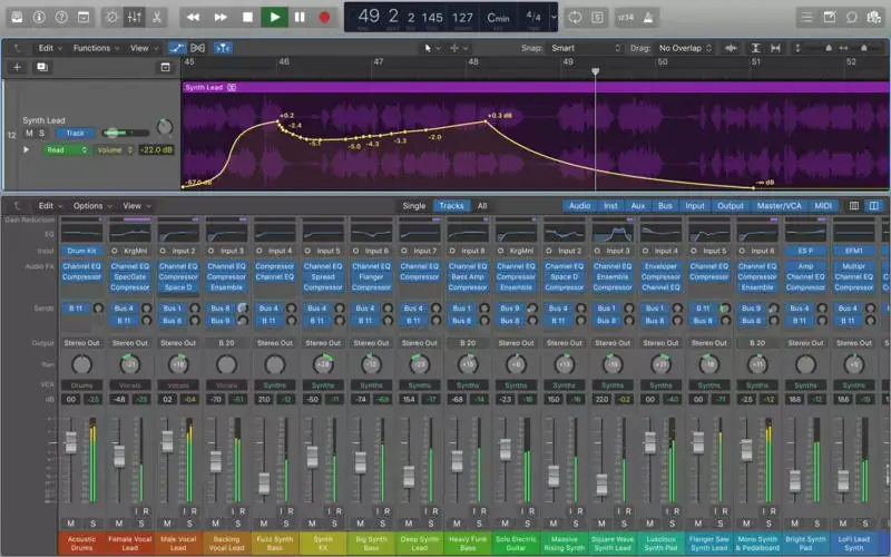 Logic Pro X fait chauffer les percussions et améliore Alchemy