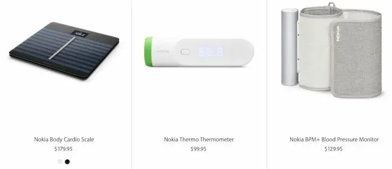 Les appareils connectés de Nokia (ex-Withings) sont de retour dans l'Apple Store