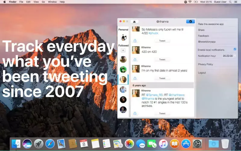 TweetStory : un client Twitter qui remonte dans le temps, gratuit en ce moment sur Mac