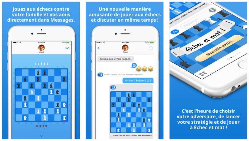 Illustration : Un jeu d'échecs pour iMessage offert pendant une semaine dans l'App Store