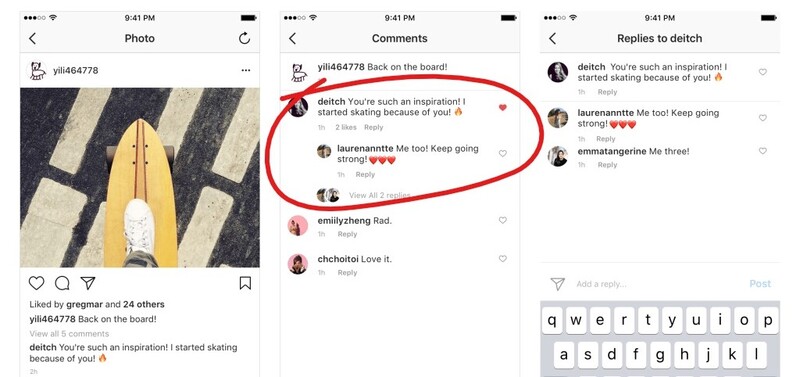 Illustration : Révolution : Instagram gère les fils de discussion