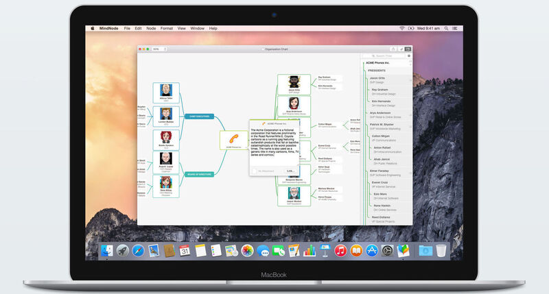 Illustration : Le gestionnaire de cartes heuristiques Mindnode 2 en promo sur Mac